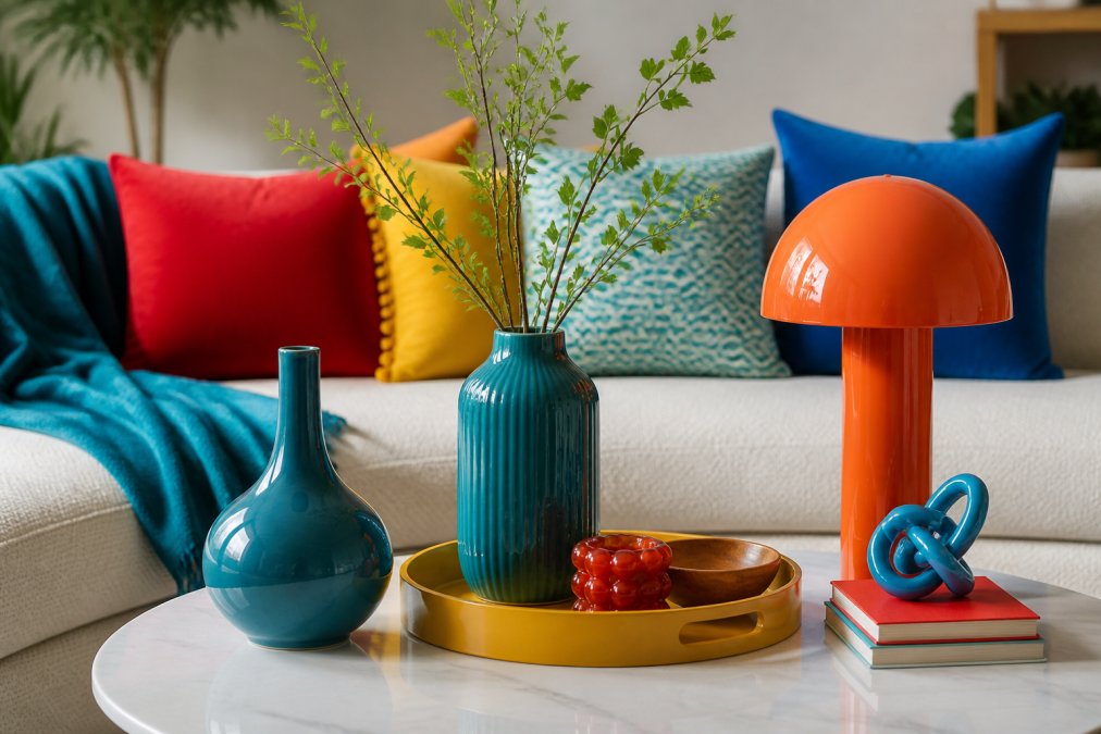 7 Colorful Accent Pieces for Living Rooms