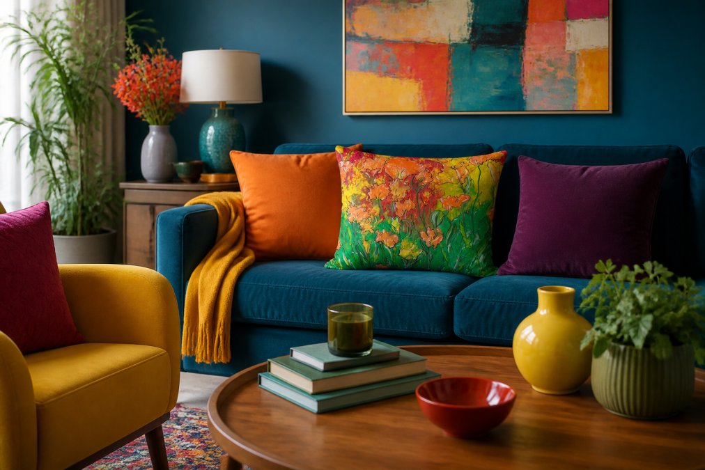 How to Mix Bold Colors in Living Rooms