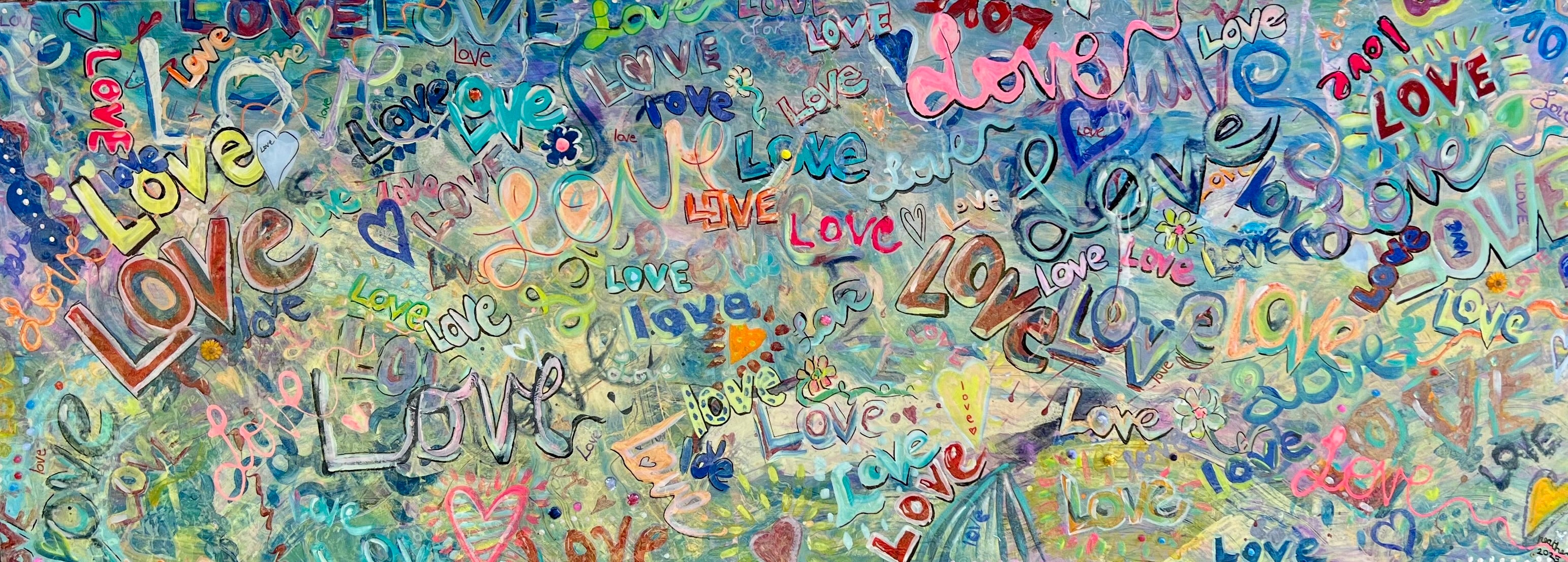 Love Graffiti  Art -White glossy mug